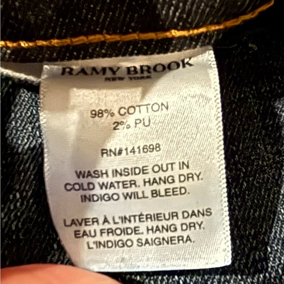 Ramy Brook Wide leg Jean with Gold & Black detailed trim - Picture 9 of 11